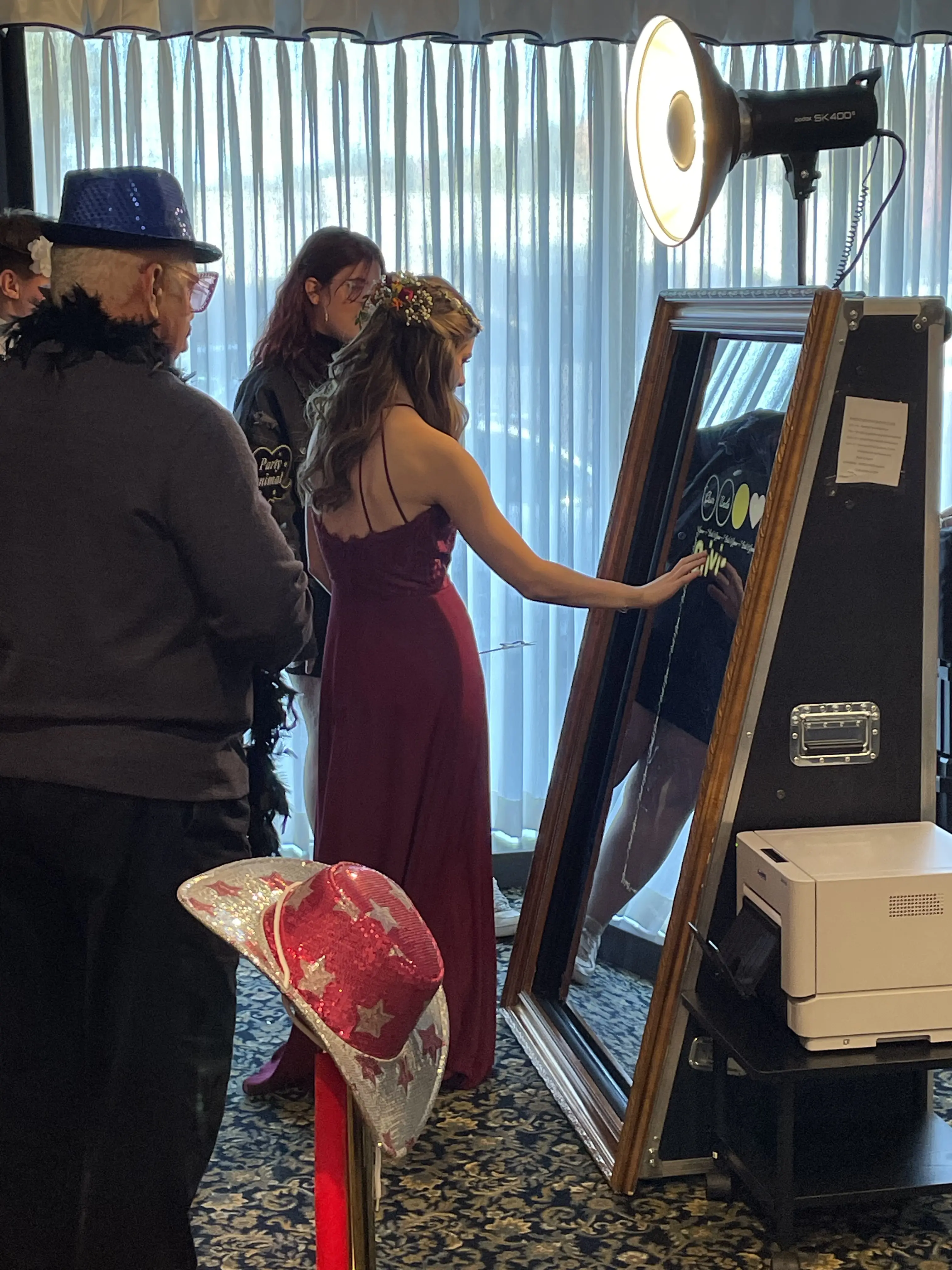 Wedding photo booth rental experience in Southern Tier NY, Mirror Me photo booth for weddings